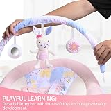 LADIDA Soft Baby Bouncer with Music and Vibration Pink Rabbit Theme view 6