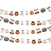 Halloween Party Decorations Bows and Pumpkins Banner Decor Spooky Cute Halloween Party Supplies for Girls or Kids Indoor Trick or Treat Celebration