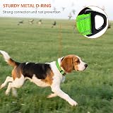 Taglory Reflective Nylon Dog Collar with Safety Buckle Green Medium 2.5cm view 2