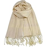 Wendyfull Pashmina Shawls and Wraps w/Fringe Two Tone Vintage Jacquard Paisley Rave Scarf for Weddings Festival