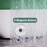 EurCross Eco-friendly Semi-Transparent Cobblestone Shower Curtain 54W x 72L view 3