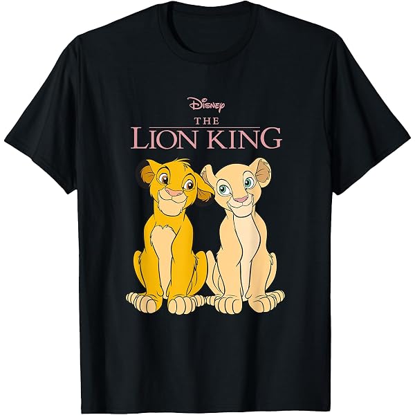 Amazon.com: Disney The Lion King Young Simba Nala 90s T-Shirt T