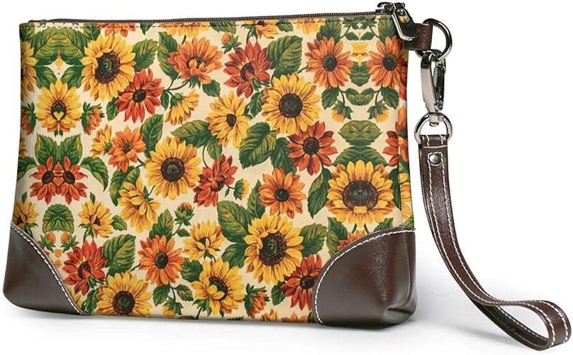 Amazon クラッチバッグ セカンドバッグ 手持ちバッグ オレンジ イエロー ヒマワリ レザー 大容量 バッグインバッグ ショルダーバッグ 着脱ベルト付き メンズバッグ 防水 カジュアル メンズ レディース 結婚式 Yxx クラッチ セカンドバッグ