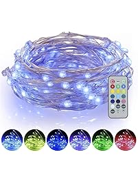 ProGreen Outdoor String Lights, 14.8ft 40 LED Waterproof Ball Lights, 8 Lighting Modes, Battery Powered Starry Fairy String lights for Garden,Christmas Tree, Parties (Multi Color).