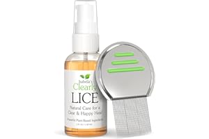 Isabella's Clearly LICE, Blend of Natural and Essential Oils | Non Toxic Scalp Oil for Lice and Nits with Metal Nit Comb (Included) | Neem, Rosemary, Cedarwood | for Adults and Kids | Made in USA