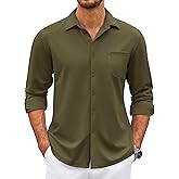 COOFANDY Mens Wrinkle Free Dress Shirts Long Sleeve Untucked Shirts Casual Button Down Shirts
