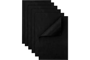 HaoFeiJH Black Felt Fabric Sheets - 6PCS Felt Squares - 8x12 1 Colors Soft Felt Squares, 1.5mm for Sewing, Patchwork, Decoration, Embroidering, Book, DIY Craft