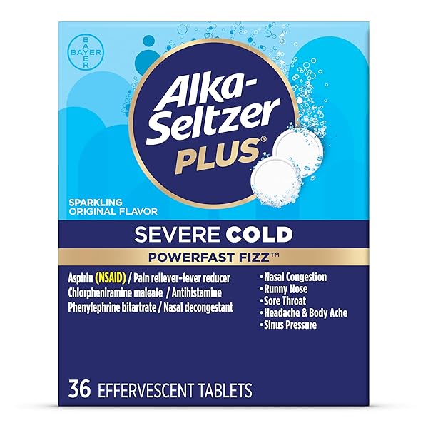 ALKA-SELTZER PLUS SEVERE COLD – SPARKLING ORIGINAL POWERFAST...