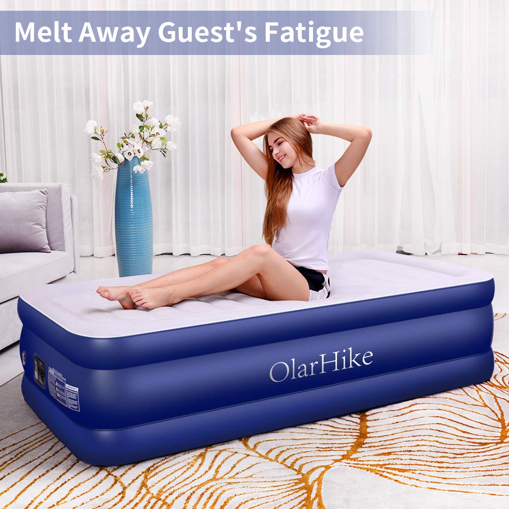 OlarHike Twin Air Mattress with Builtin Pump, Elevated Double High