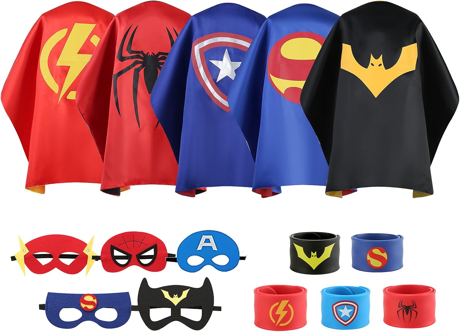 Superhero Toys for Boys Kids Costumes Dress Up with Masks and Wristbands Costume Cosplay