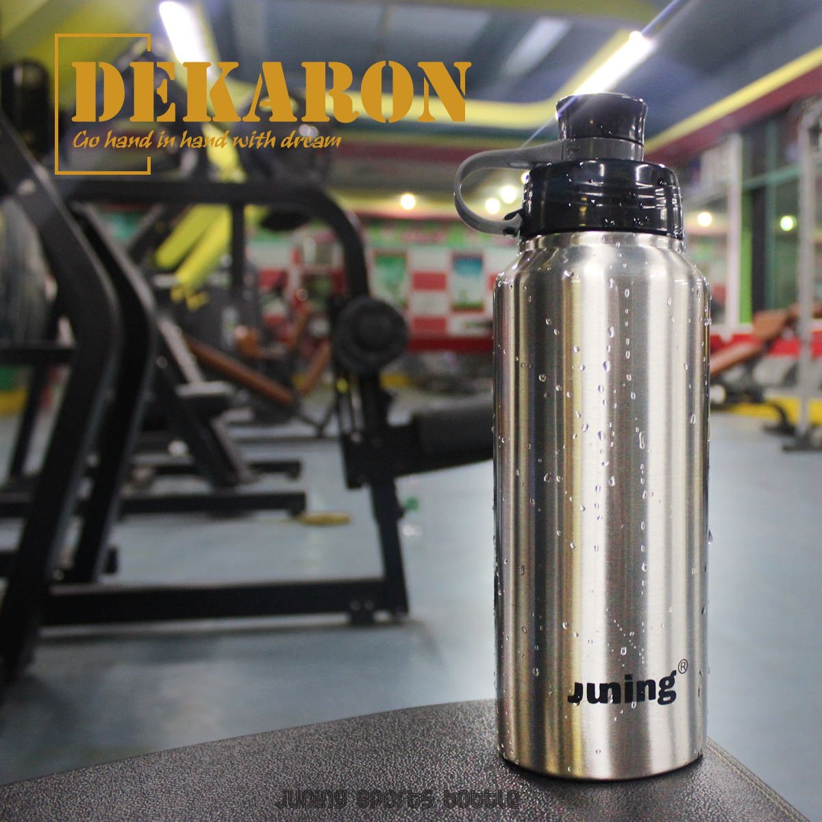 Stainless Steel Sports Water Bottle Double Wall Vacuum Sealed 32 Oz JUNING