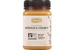 Comvita Multifloral Manuka Honey (MGO 50+) | New Zealand’s #1 Manuka Brand | Raw, Wild, Non-GMO | Delicious & Creamy Superfood for Daily Vitality | 17.6 oz