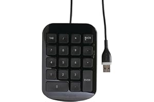 Targus Numeric Keypad with USB Port Connector, True Plug-and-Play Device, Connects with Laptop, Desktop and Other Devices, Bl