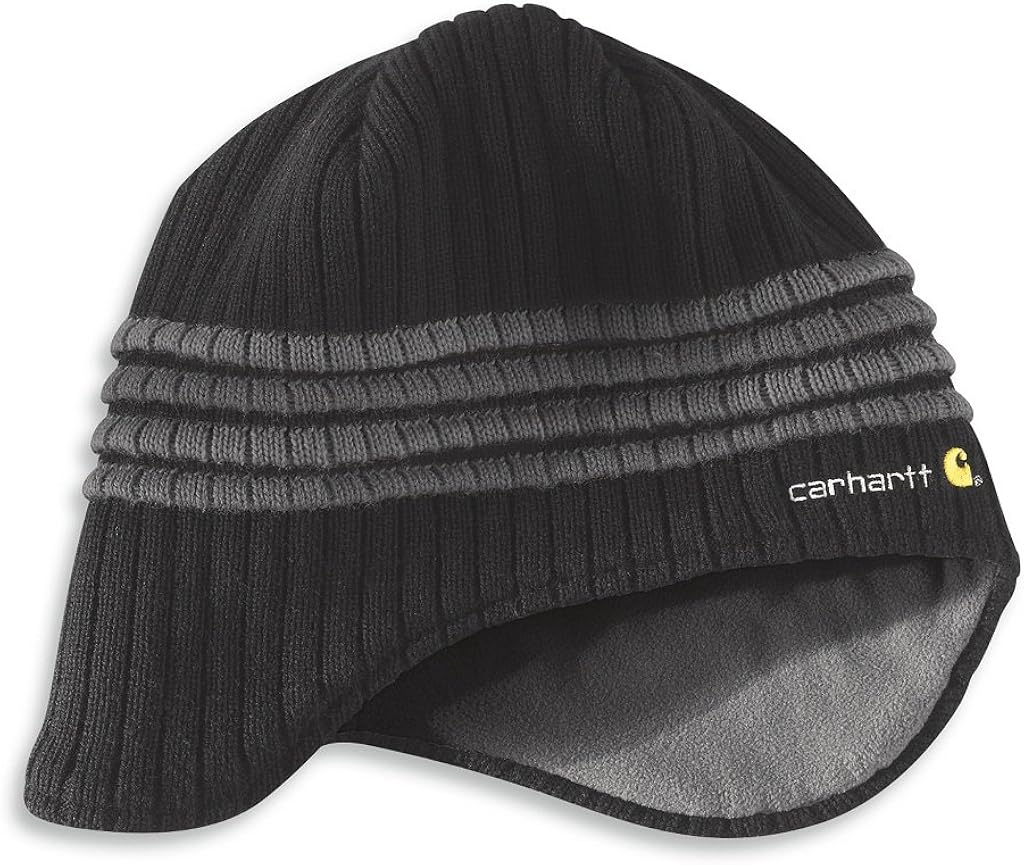 Carhartt Men's Ear Flap Hat,Black (Closeout),0 Clothing