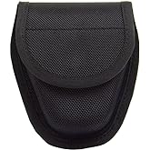 TTGTACTICAL Hidden Snap Handcuff Case Law Enforcement Military Standard Cuff Pouch with Belt Loop Black