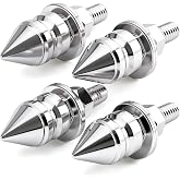 MEAJOO 4Pcs Spike License Plate Screws Kit – Decorative Anti-Theft Bolts, Stainless Steel & Aluminum Alloy, Silver Car Motorcycle Truck Frame Fasteners, Universal Fit