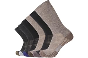 EnerWear Unisex 4/6P Pack Merino Wool Outdoor Hiking Trail Crew Sock