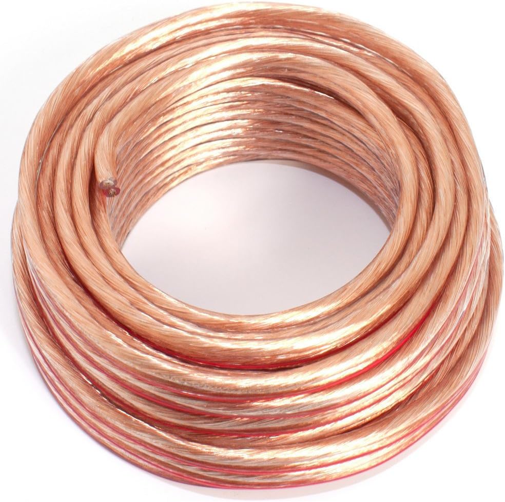 Cable de altavoz 2 x 4,00 mm², 10 m, transparente, CCA, cable de audio Amazon.es Electrónica