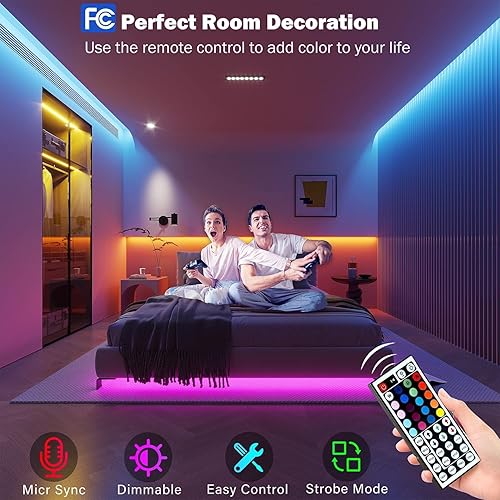 150ft LED Strip Lights Music Sync
