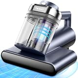 Teant Upgrade Cordless Mattress Vacuum with 18kPa Ultra-Deep Suction, 2-Speed Bed Vacuum with 33000 RPM/Min Roller Brush, 253.7nm UV-C Light & LED Display, HEPA, 149℉ Heat, Aroma & Anion for Bed Sofa