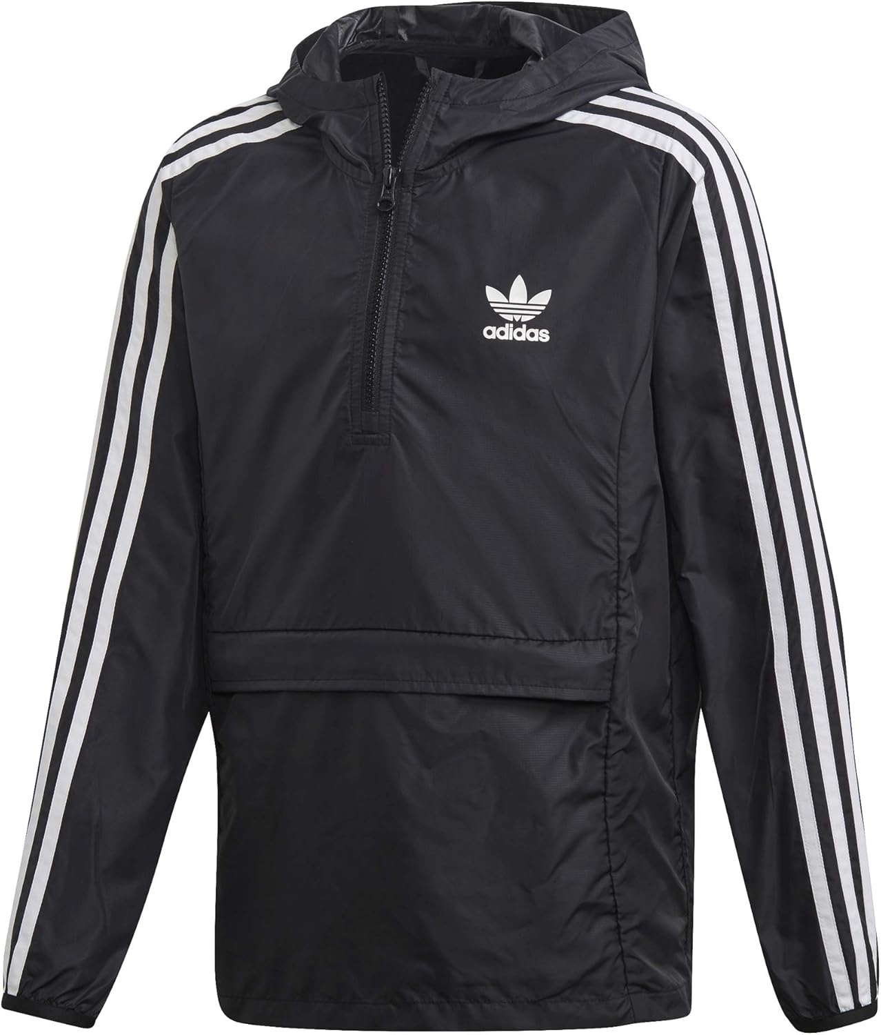 black and white adidas windbreaker