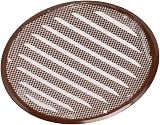 EUROPLAST Ø125mm Brown Round Metal Air Vent Grille Cover with Insect Mesh view 5