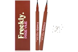 CLLFUU Freckle Pen,Faux Freckle Stamp Waterproof,Fake Face Freckles Stain Makeup Long Lasting Quick Dry,Natural Lifelike Soft Dot Freck Pen 2PCS-01 Light