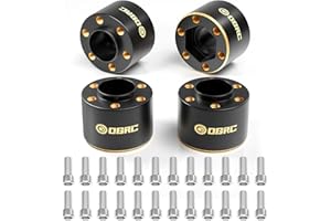 OGUNKE OGRC 1.9" Wheel Adapter 12mm Hex Hub Widen 6mm 9mm 15mm 22mm Brass Weights for SCX10 TRX4 GEN7 GEN8 1/10 RC Crawler (15mm)
