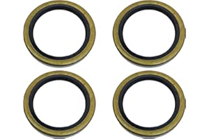 DEAWATER 4PCS Trailer Hub Wheel Double Lip Grease Seal 15192TB (10-60) 1.500'' x 1.987'' x 0.250'' for 2000# Axles