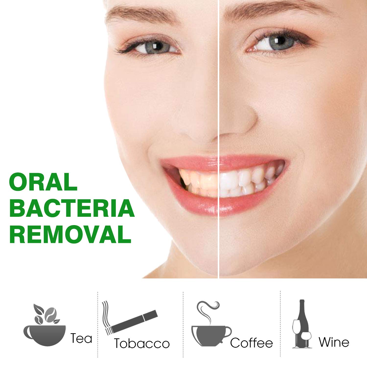 Vista Aktivkohle Zahnpasta für weiße Zähne Fluoridfrei Natürliche Zahnaufhellung Teeth Whitening(bamboo 1 pack)