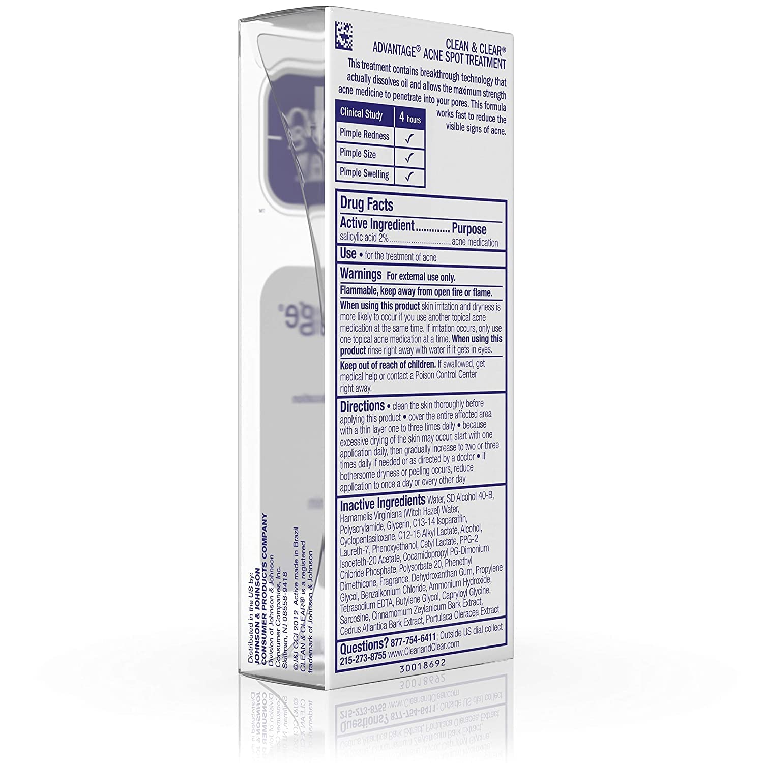 Cln&Clr Adv Spt Trtmnt Size .75z Clean & Clear Advantage Acne Spot Treatment