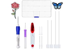 YARRD Magic Embroidery Pen Punch Needles Punch Needle Pen Set Cross Stitch Tool Kit DIY Craft for Embroidery Threaders DIY Sewing