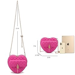 lola mae Heart Shape Satchel Crossbody Purse for