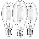 Rossesay 3 Pack 400watts Mh400/u/mog M59 Metal Halide Lamp | 400w, Probe Start, Mogul Base (e39), Ed28, Lighting 36000lumen, 4000k, Clear Finish, Outdoor Light Bulb, 12000 Hour Span Life
