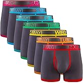 5Mayi Men's Underwear Boxer Briefs Cotton Regular Long Mens Boxer Briefs Underwear Men Pack S M L XL XXL