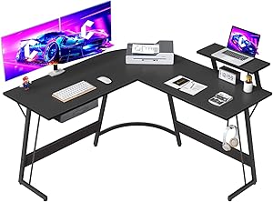CubiCubi Gaming L-Shaped Desk Computer Corner Desk, 50.8