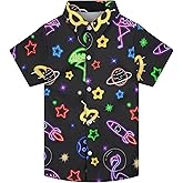 SEAOYOZO Boy's Hawaiian Shirt Short Sleeve Casual Button Down Beach Aloha Shirt Kids Summer Luau Hawaii Shirts 5–14 Years