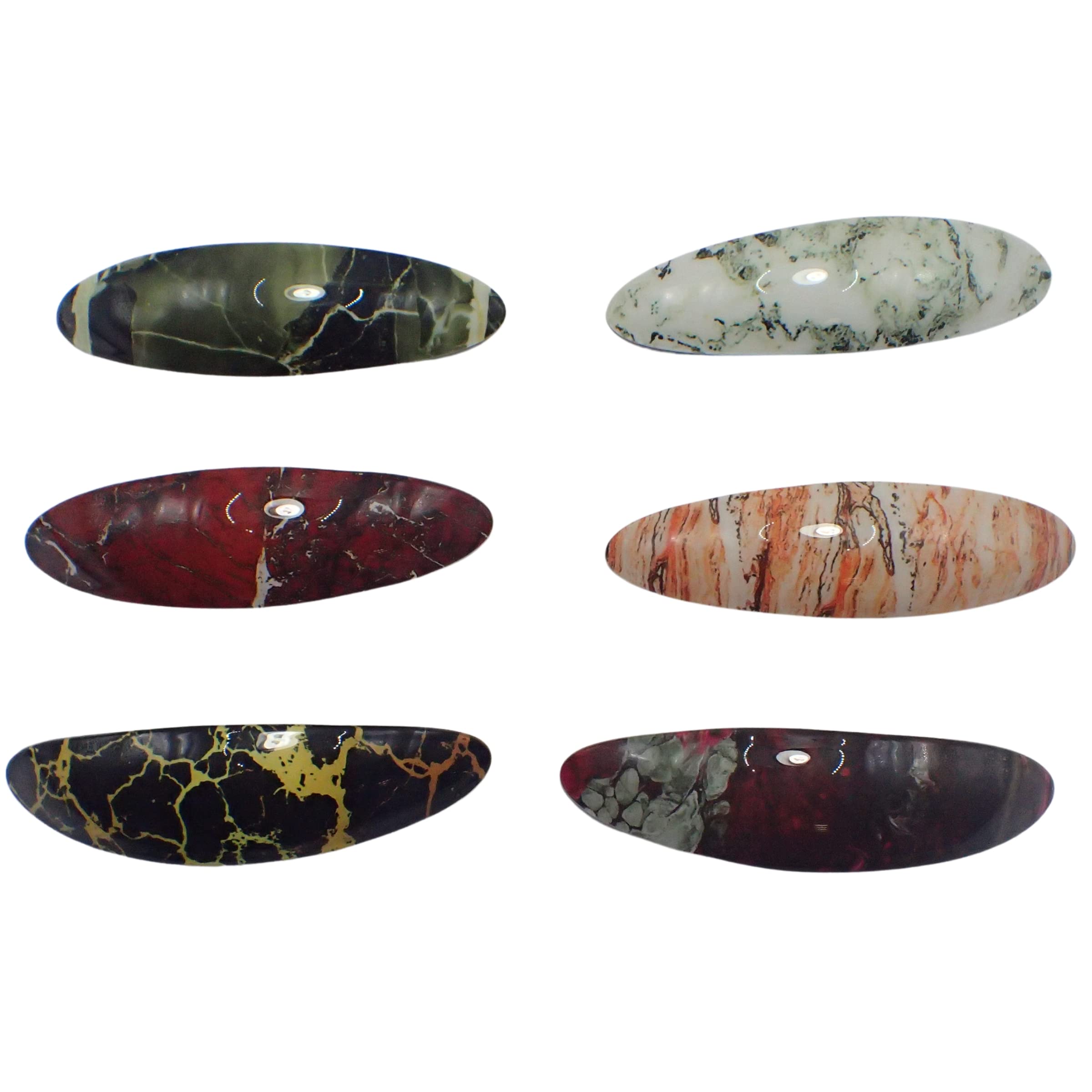 Topkids Accessories 6pcs Hair Barrettes for Women and Girls, Hair Accessories for Women, Hair Clips Women, Girls Hair Accessories Gift Set, Metal Hair Clips (Oval, Stone B)