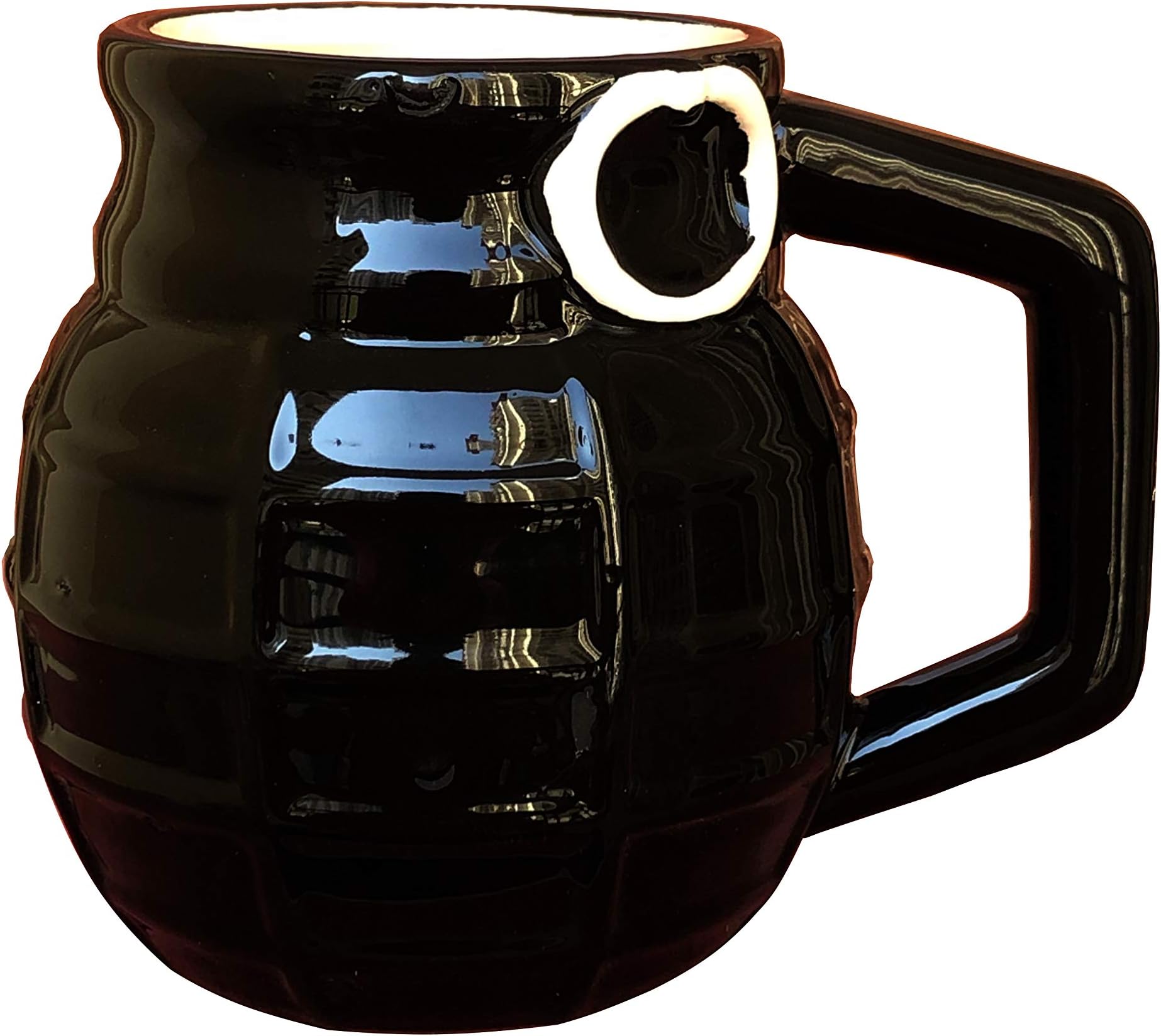 Saanveria Grenade Shape Ceramic Coffee Mug (Black)