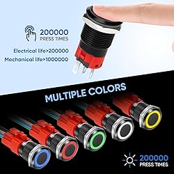 XINYIELE 16MM Latching 12V Push Button Switch On