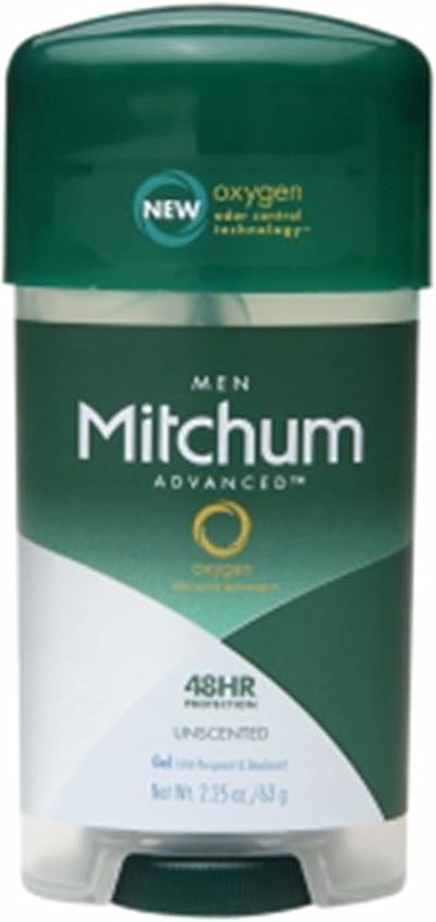 Mitchum Power Gel Unscented Antiperspirant Deodorant 2.25 Oz Pack of 6