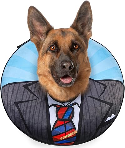 BEAUTYZOO Inflatable Dog Cone Collar Large, Soft Donut Neck Recovery
