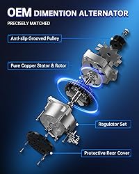 MARSFLUX 130 Amp Alternator Compatible With Acura