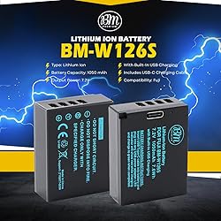 BM NP-W126S Battery with Built-in Charging Port for