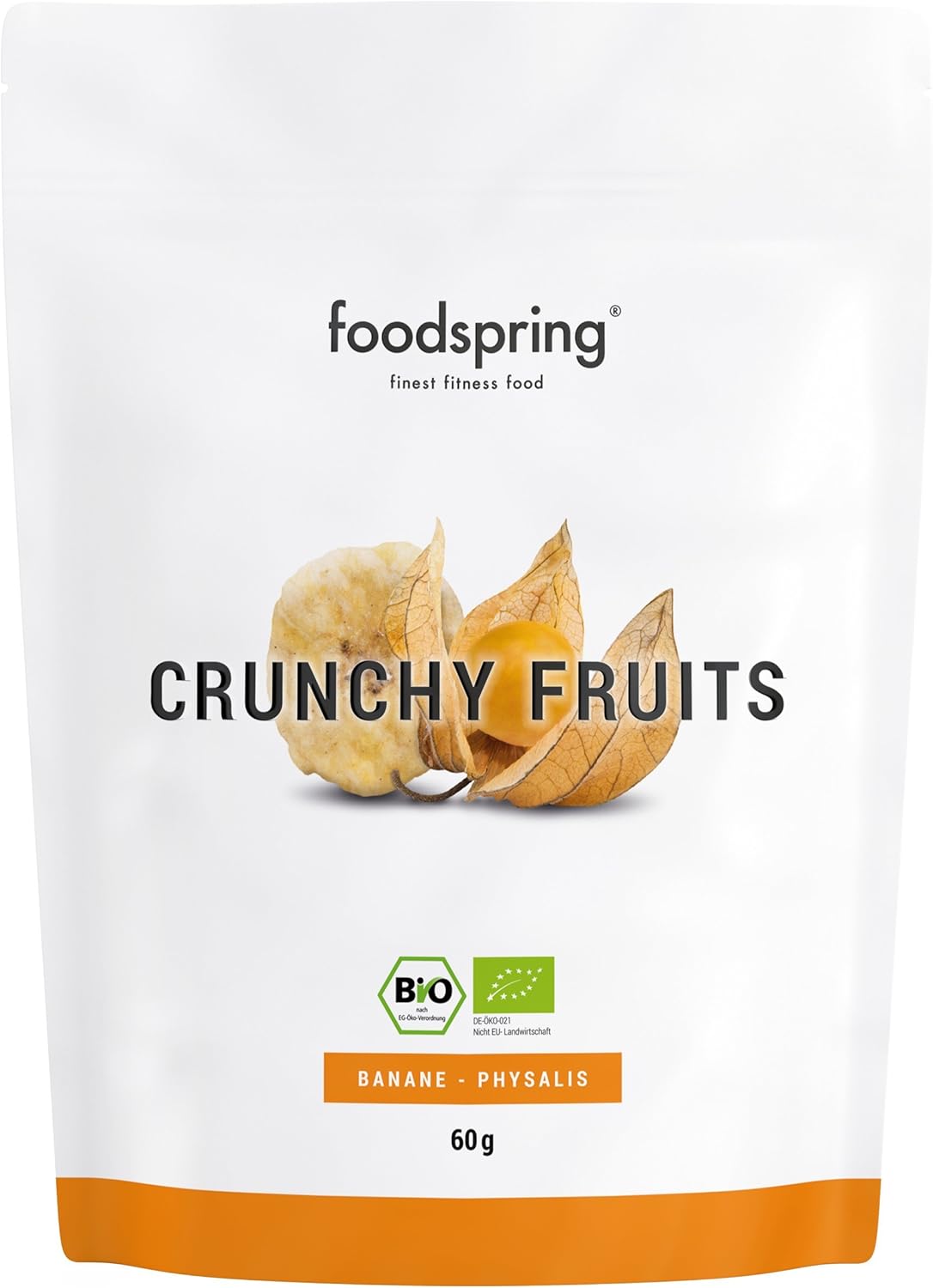 foodspring Crunchy Fruits, Orgánica Plátano-aguaymanto, 60g, La ...