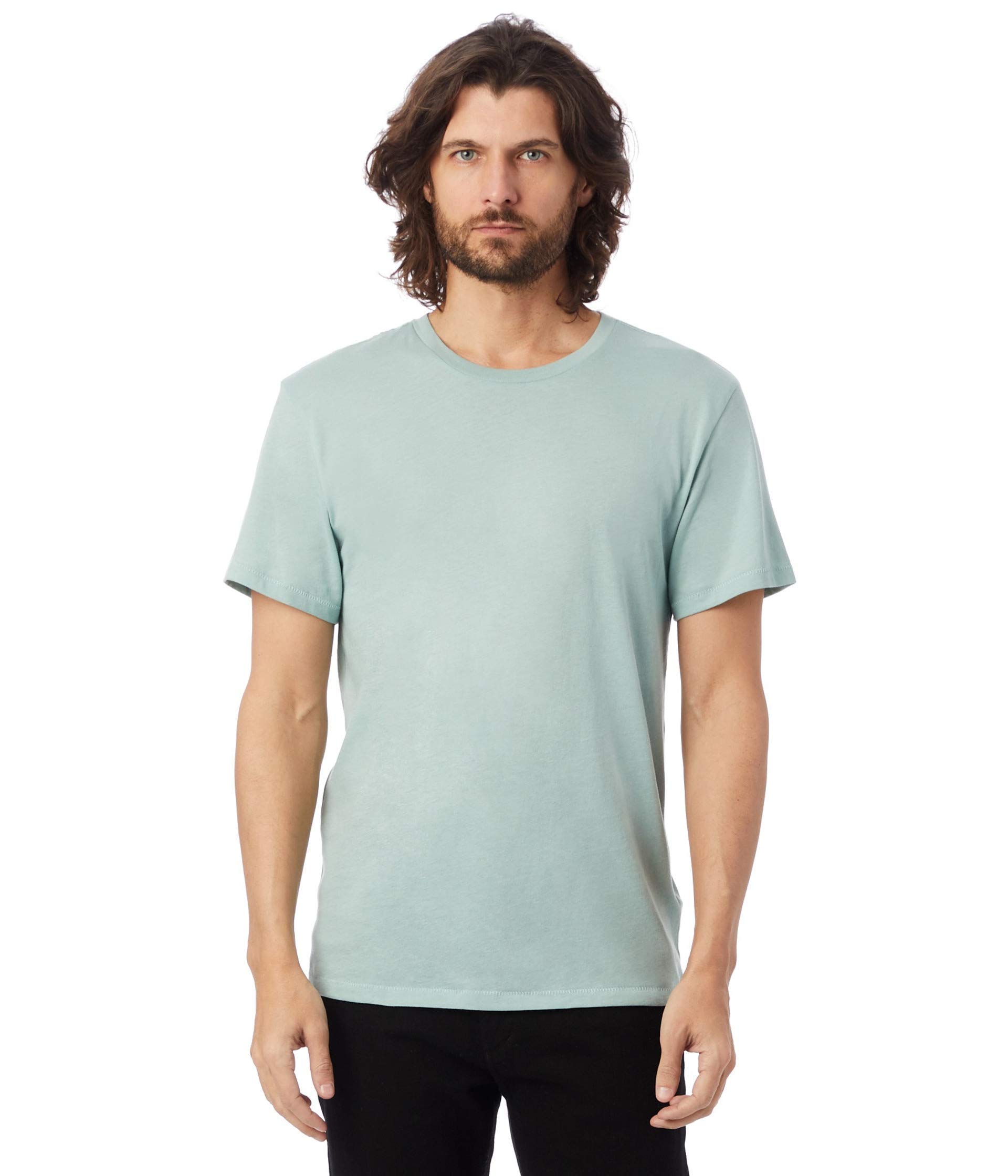 Alternative Men’s Organic Crew T-Shirt, Faded Teal, X-Large