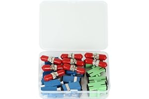 Solnique Fiber Optic Coupler Kit – 26-Piece Connector Set for ST, LC, SC/APC, and SC Cables – Includes Hard Plastic Snap-Lock Storage Case