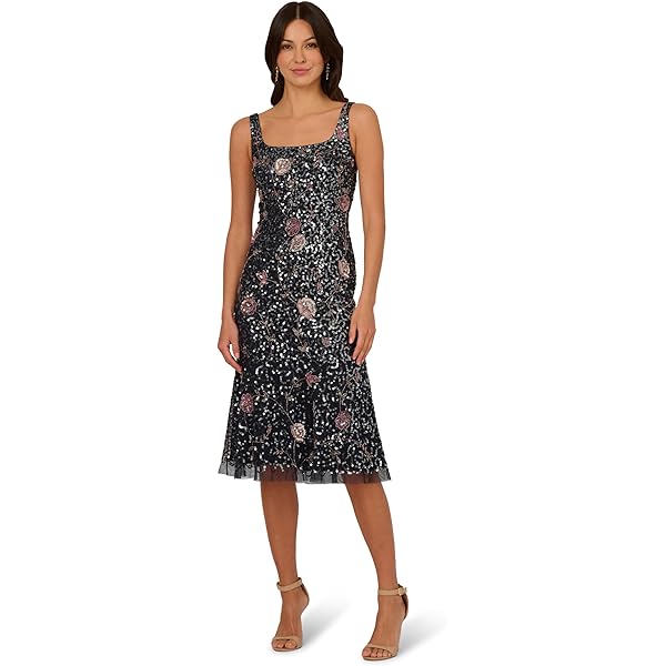 Amazon.com: Adrianna Papell Women's Embroidered Fit And Flare