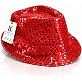 AK TRADING CO. Fashionable Sequin Fedora Party Hat, Unisex Sparkling Accessory for Costumes, Parties, Events &amp; Everyday Style