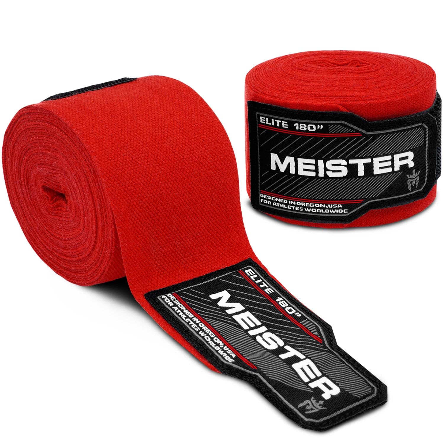 Meister Elite 180" Adult MMA Boxing Mitts, 1 Pair, Blood Red